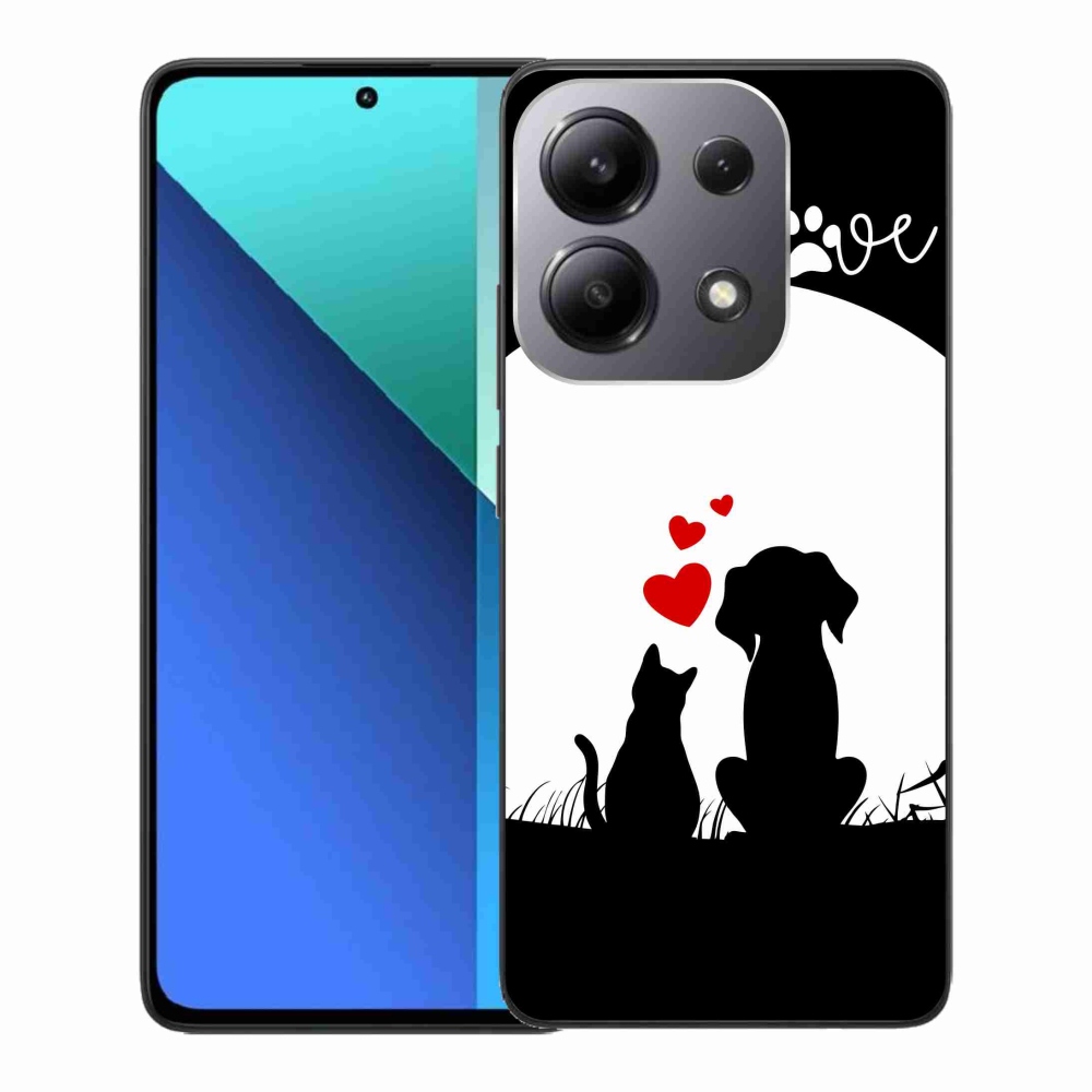 Gelový obal mmCase na Xiaomi Redmi Note 13 - zvířecí láska