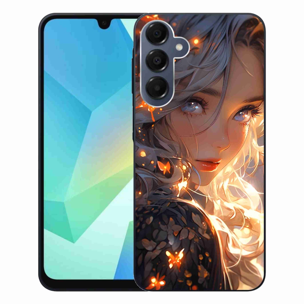 Gelový kryt mmCase na Samsung Galaxy A16 4G/5G - dívka a motýli