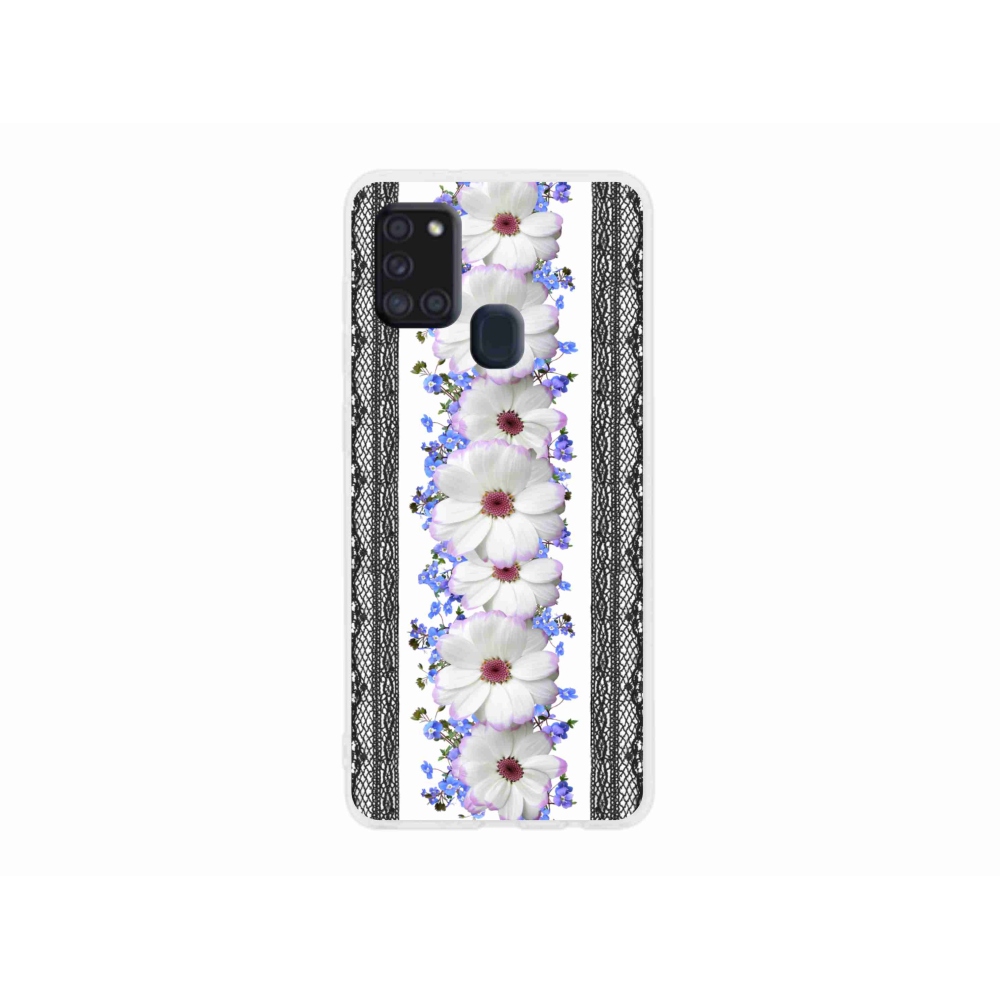 Gelový kryt mmCase na Samsung Galaxy A21s - květiny 8