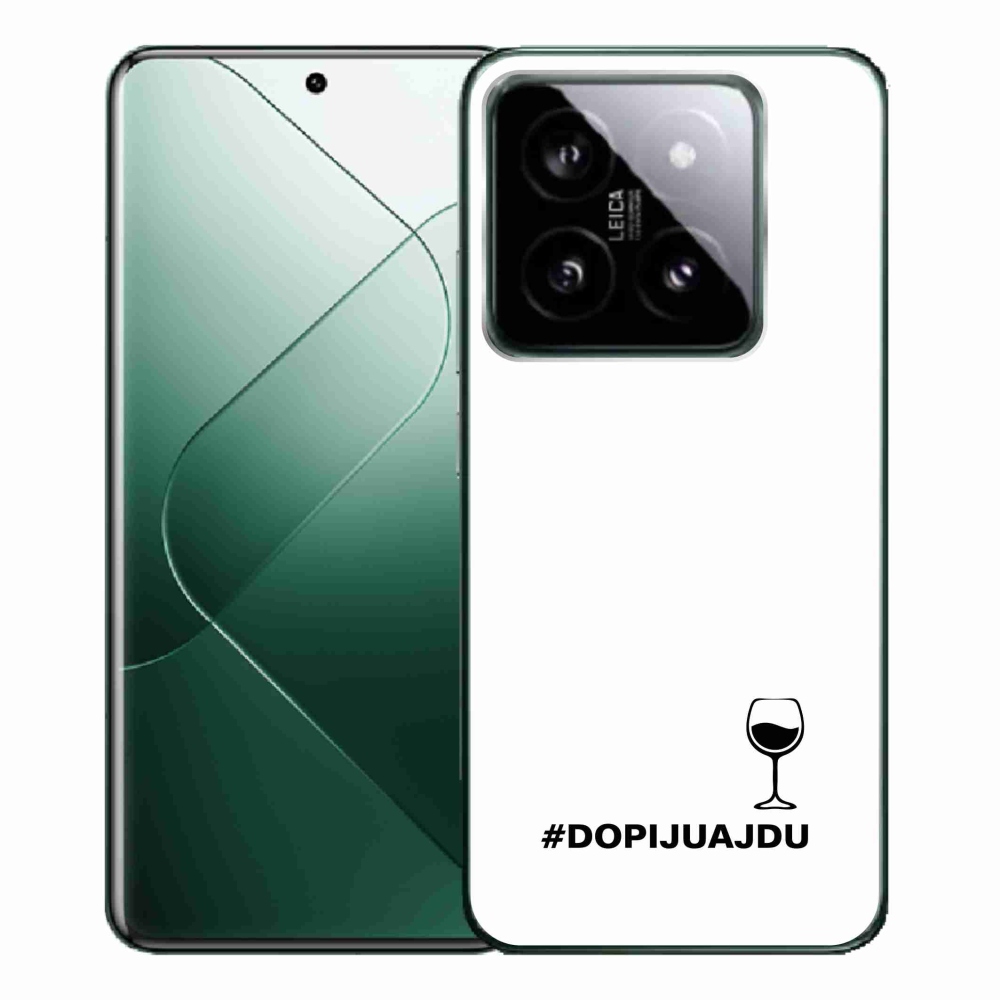 Gelový kryt mmCase na Xiaomi 14 Pro - vinný motiv bílé pozadí