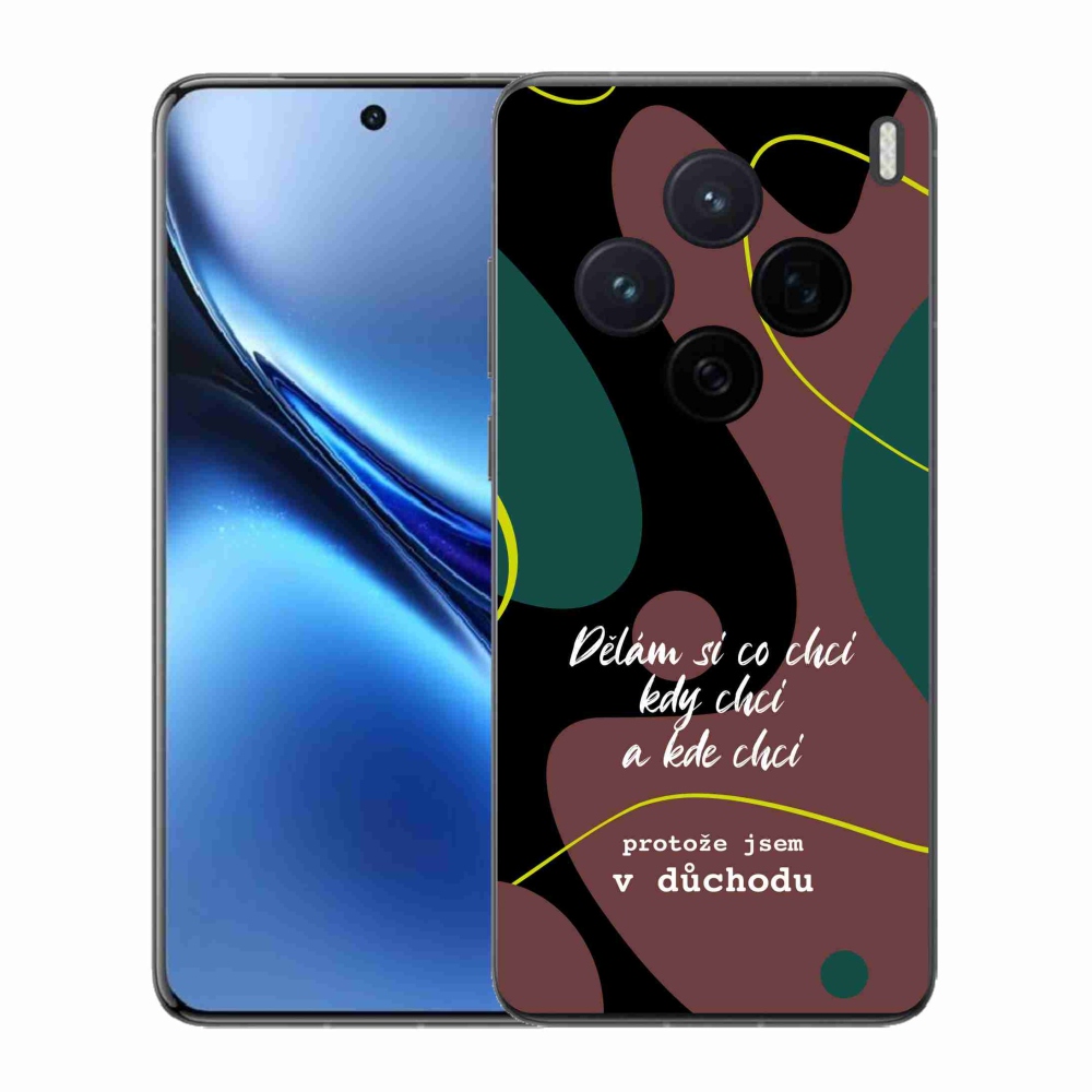 Gelový kryt mmCase na Vivo X200 5G - vtipný text 10 černé pozadí