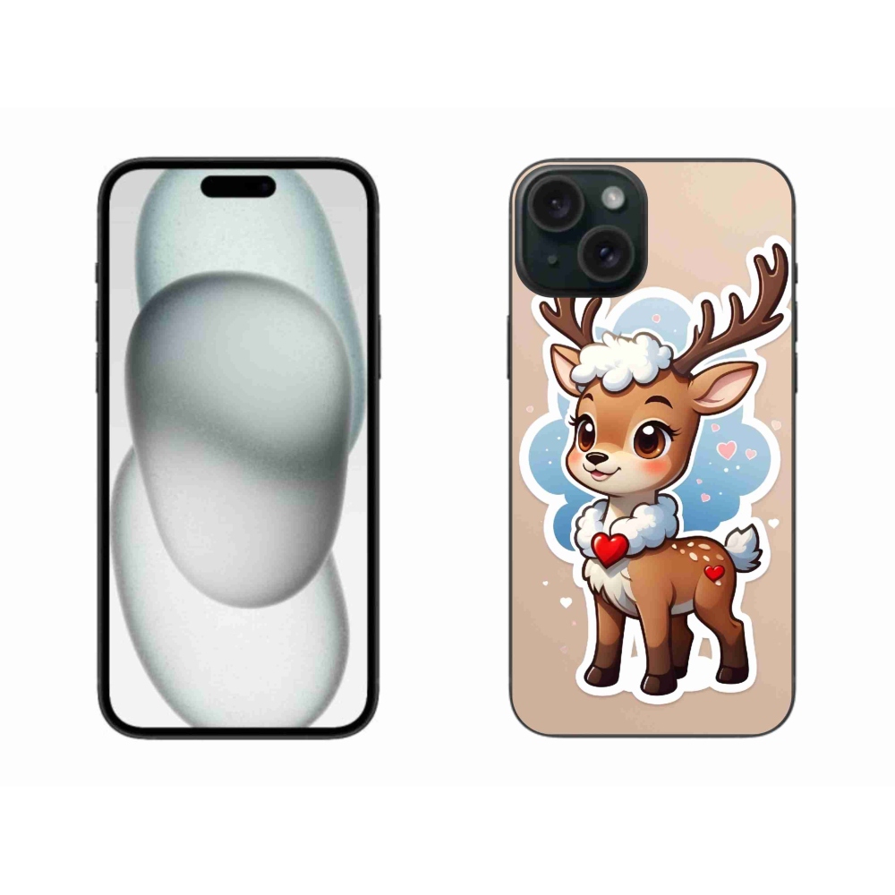 Gelový kryt mmCase na iPhone 15 Plus - kreslený sob