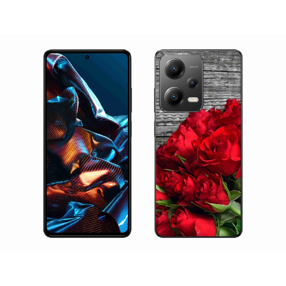 Gelový kryt mmCase na Xiaomi Redmi Note 12 Pro 5G - červené růže