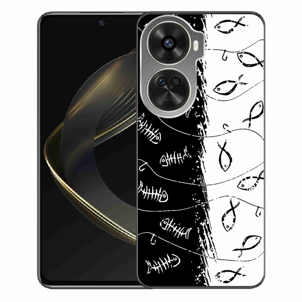 Gelový kryt mmCase na Huawei Nova 12 SE - kostry a rybky