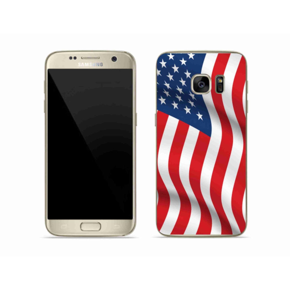 Gelový kryt mmCase na mobil Samsung Galaxy S7 - USA vlajka