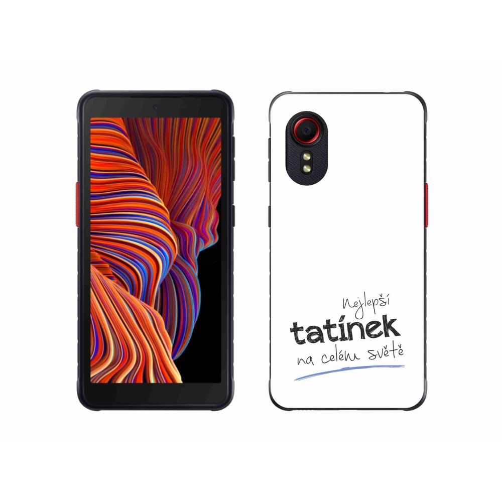Gelový kryt mmCase na Samsung Galaxy Xcover 5 - nejlepší tatínek 4 bílé pozadí