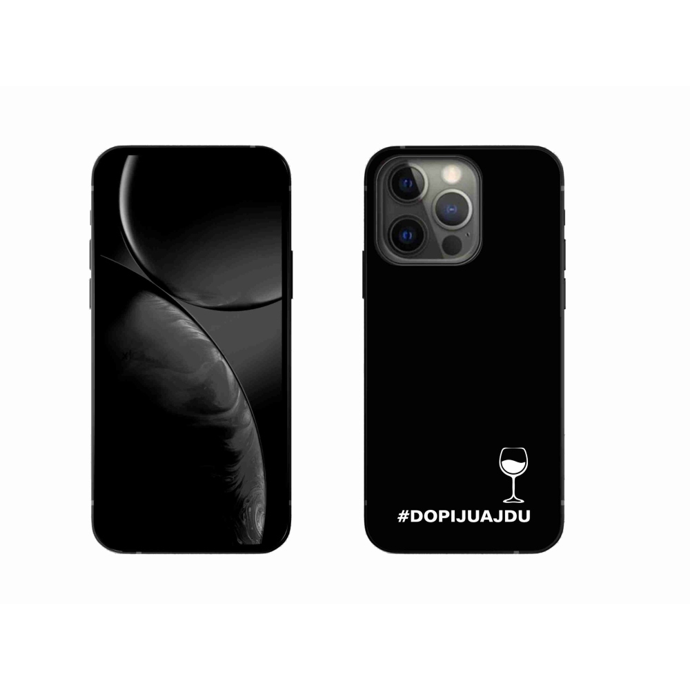 Gelový kryt mmCase na iPhone 13 Pro 6.1 - vinný motiv černé pozadí