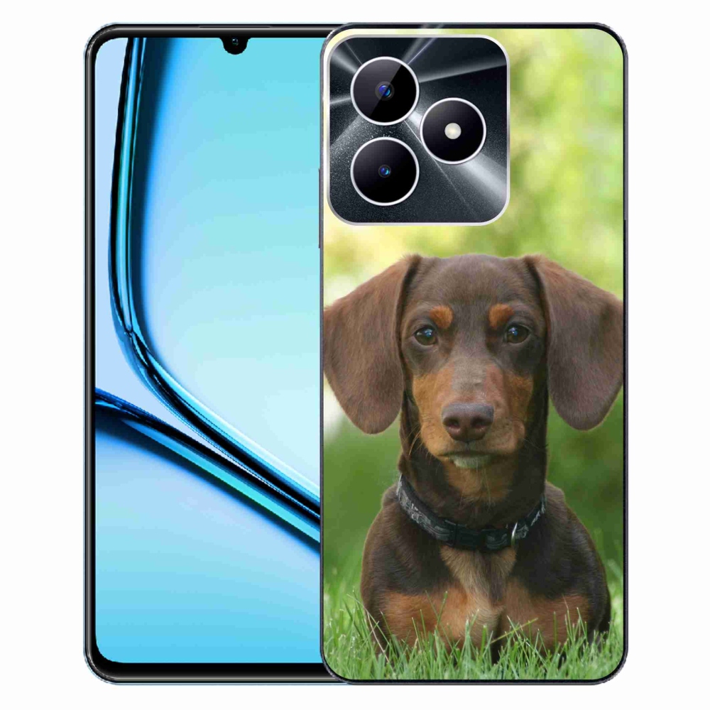 Gelový obal mmCase na Realme Note 50 - hnědý jezevčík