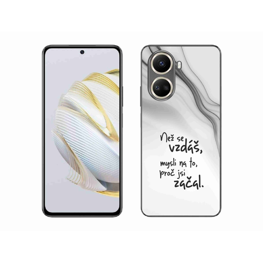 Gelový kryt mmCase na Huawei Nova 10 SE - citát 2 bílé pozadí