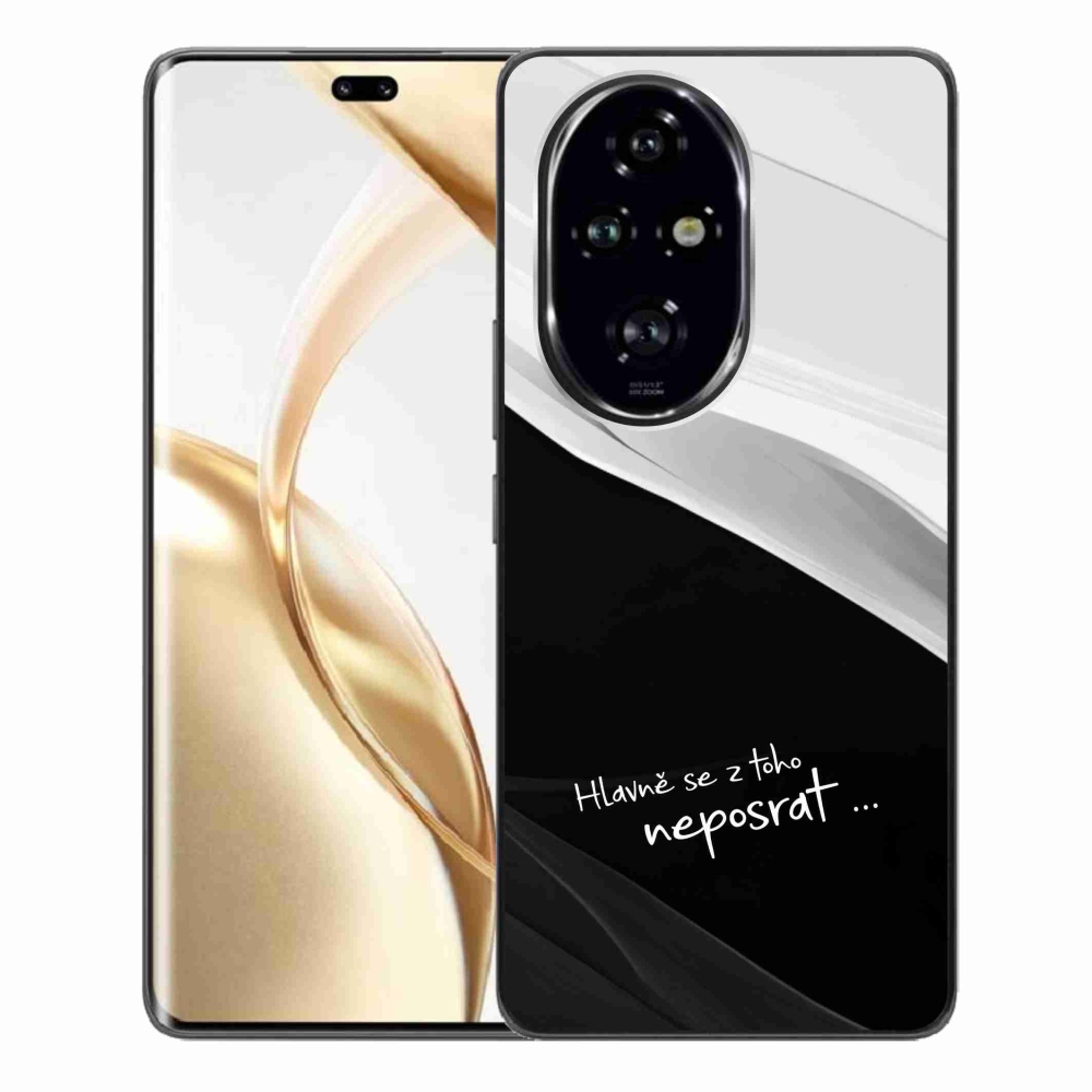 Gelový kryt mmCase na Honor 200 Pro 5G - vtipný text 13 černobílé pozadí