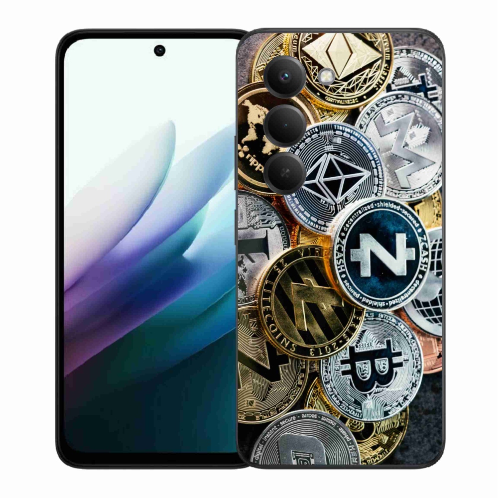 Gelový kryt mmCase na Xiaomi Redmi 15 4G/5G (171mm) - kryptoměny