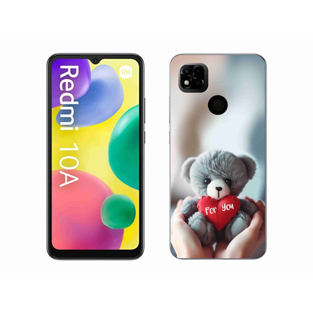 Gelový kryt mmCase na Xiaomi Redmi 10A - medvídek pro zamilované