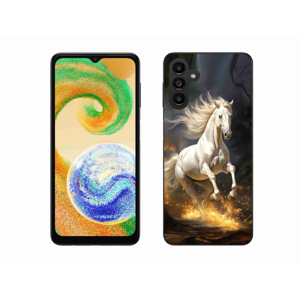 Gelový kryt mmCase na Samsung Galaxy A04s (164.7x76.7x9.1mm) - bílý kůň 2