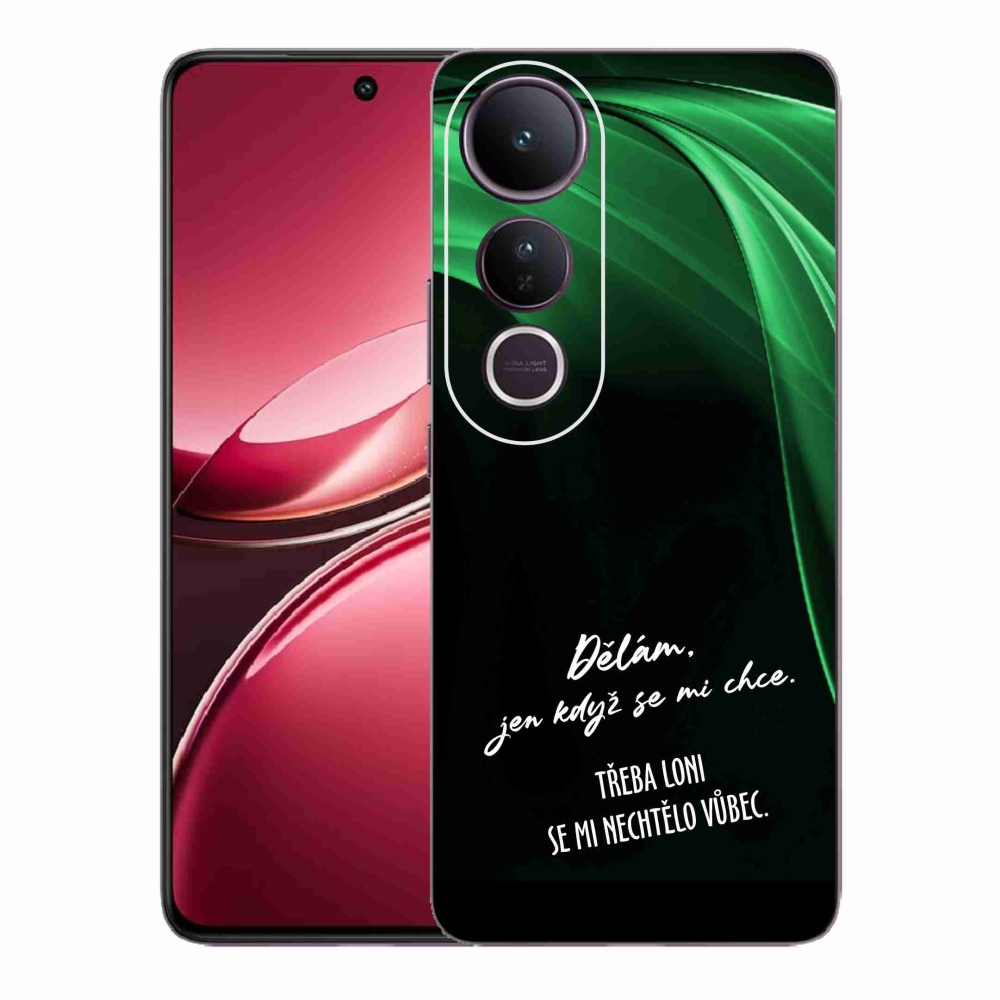 Gelový kryt mmCase na Vivo V50 Lite 4G/5G - vtipný text 12 černé pozadí