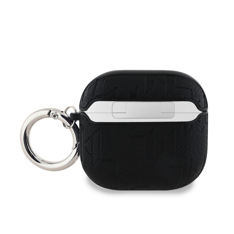 Karl Lagerfeld PU Embossed Karl and Choupette Heads Pouzdro pro AirPods 4 Black