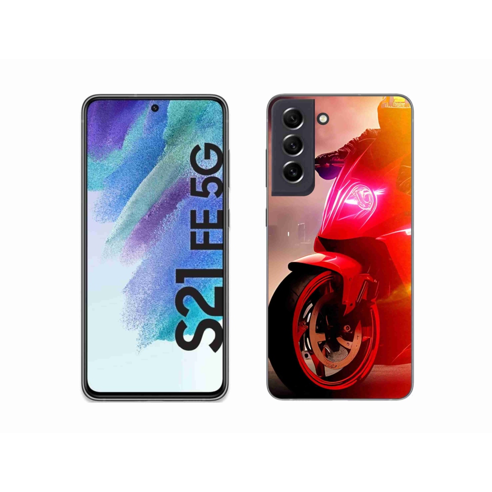 Gelový kryt mmCase na Samsung Galaxy S21 FE 5G - motorka