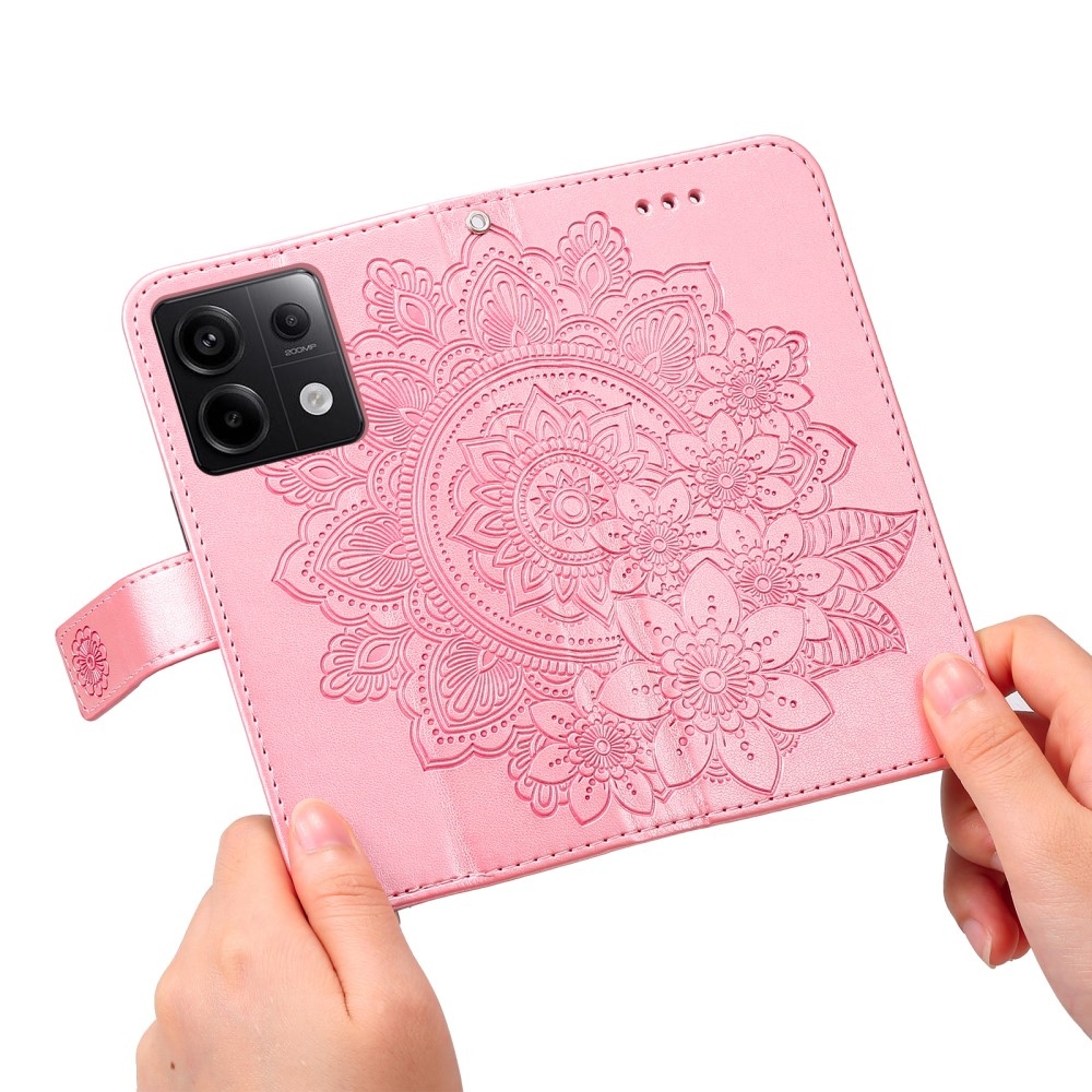 Mandala knížkové pouzdro na Xiaomi Redmi Note 13 Pro 5G/Poco X6 5G - růžové