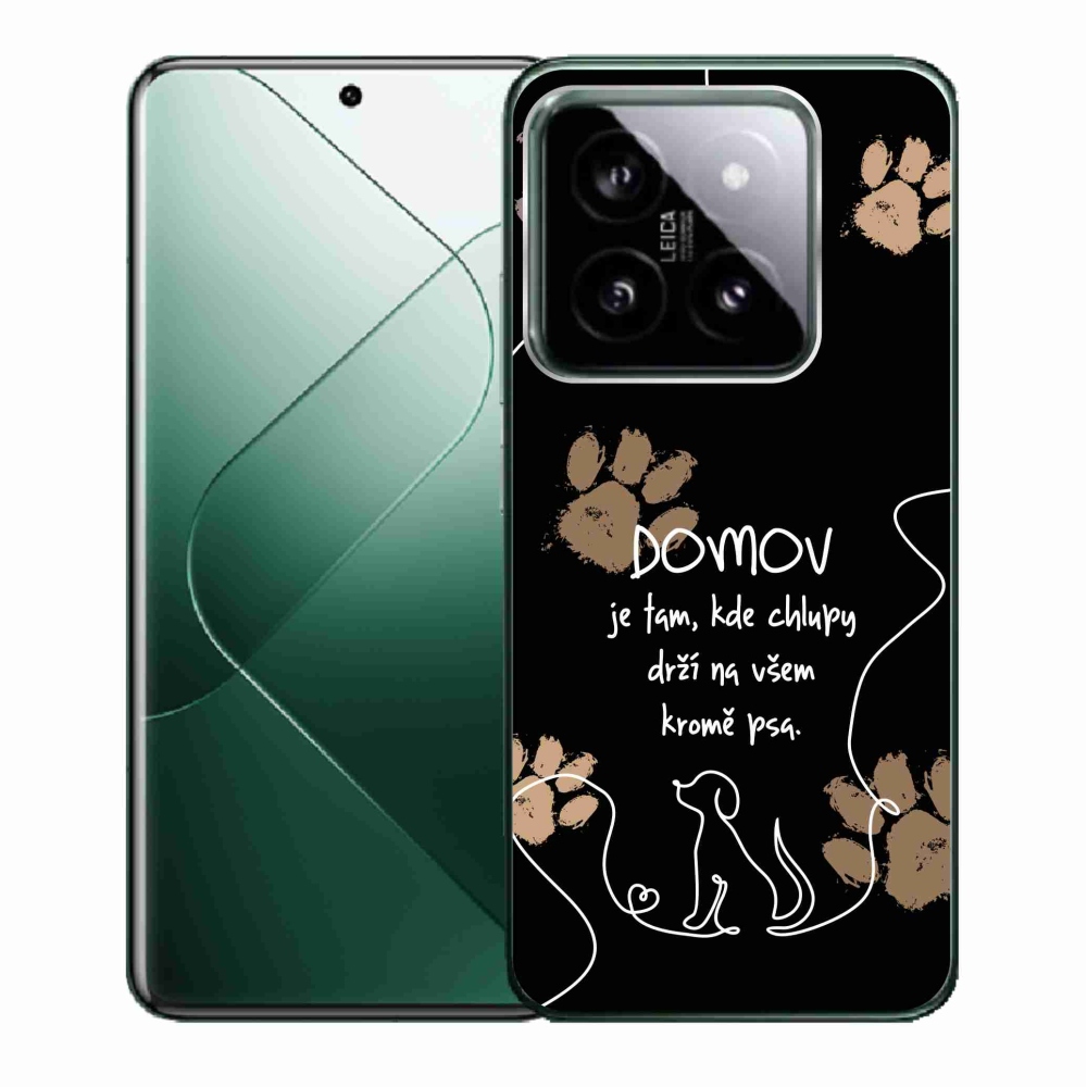 Gelový kryt mmCase na Xiaomi 14 - psí motiv černé pozadí