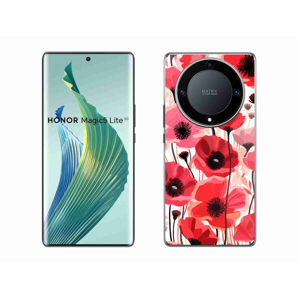 Gelový kryt mmCase na Honor Magic 5 Lite 5G - vlčí mák 1