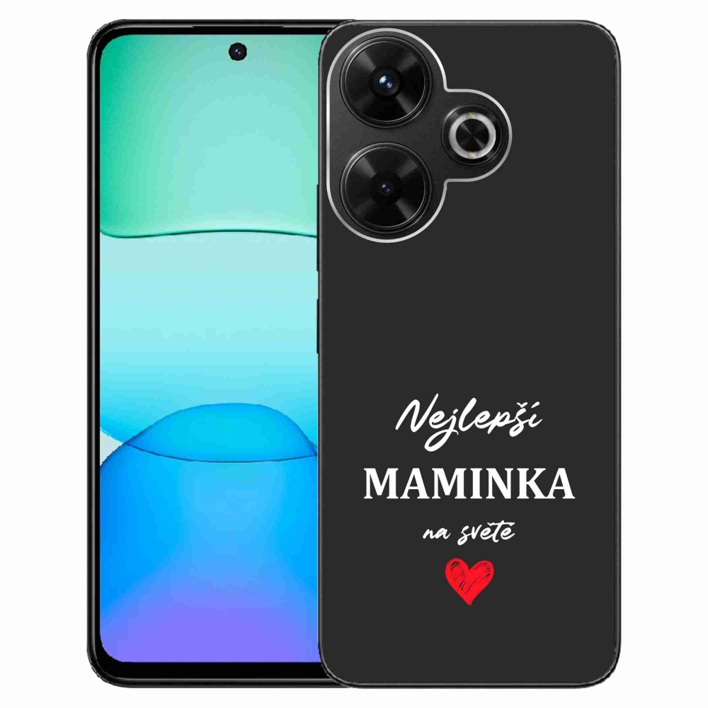 Gelový kryt mmCase na Xiaomi Redmi 13 4G/Poco M6 4G  - nejlepší maminka 1 černé pozadí