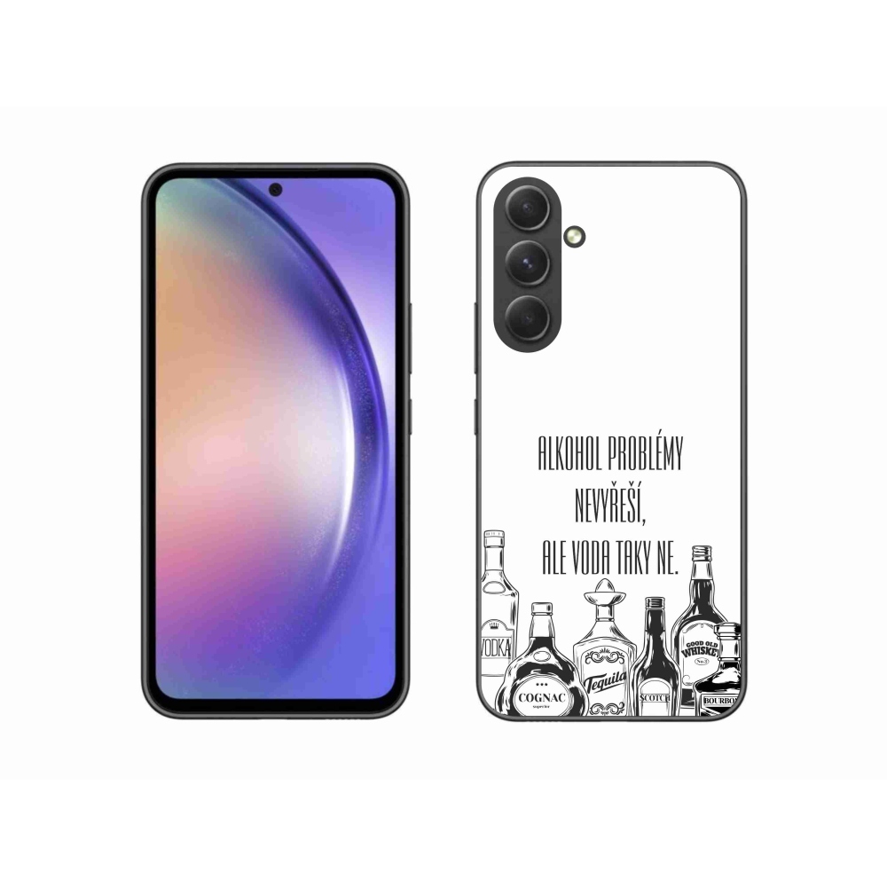 Gelový kryt mmCase na Samsung Galaxy A54 5G - vtipný text bílé pozadí