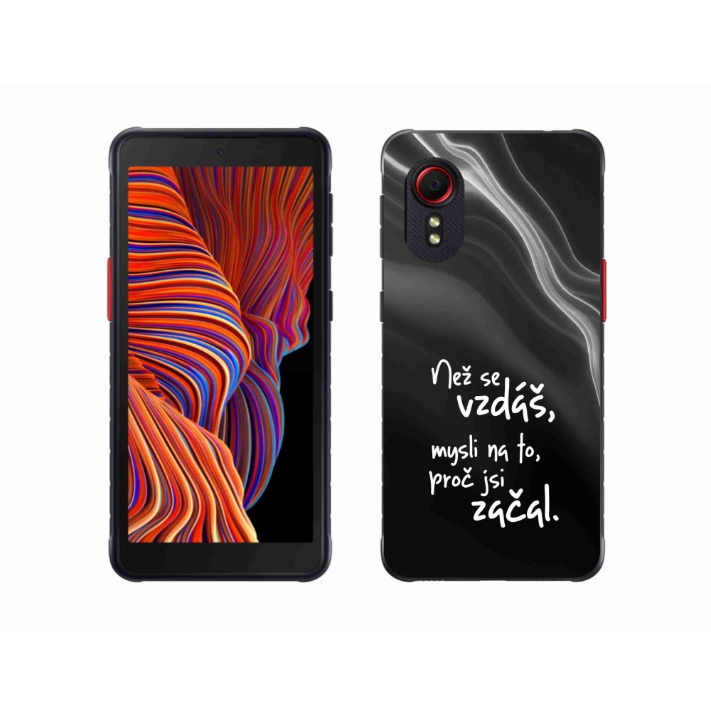 Gelový kryt mmCase na Samsung Galaxy Xcover 5 - citát 2 černé pozadí
