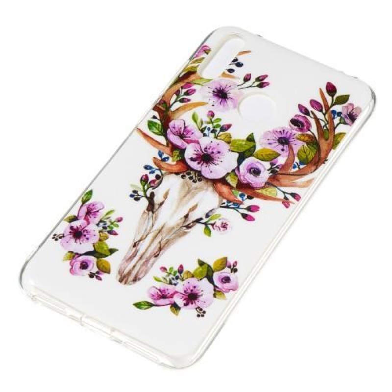 Noctilucent gelový obal na mobil Huawei Y7 (2019) - květový sob