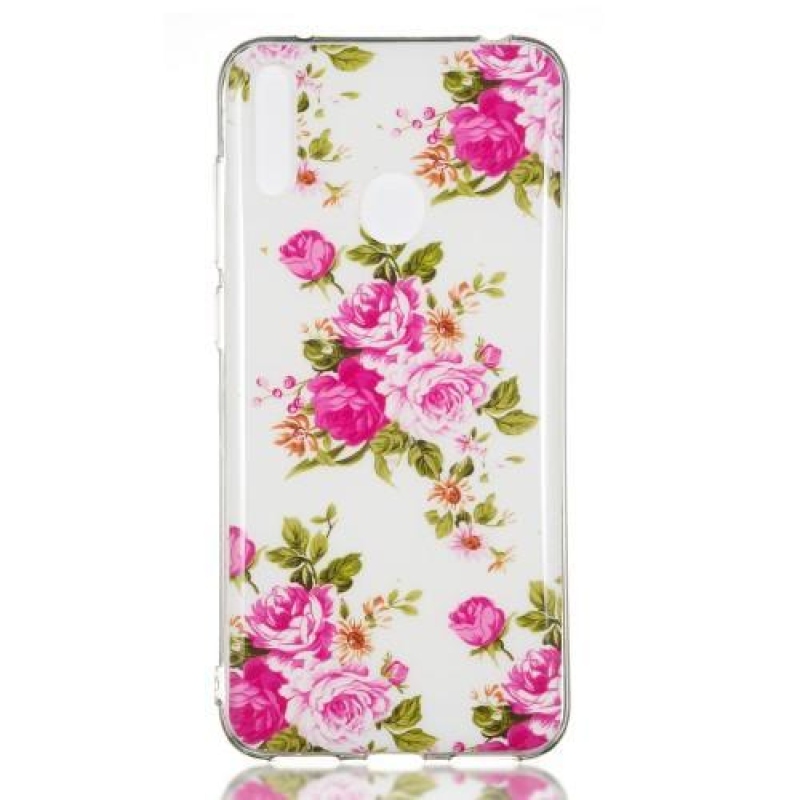Noctilucent gelový obal na mobil Huawei Y7 (2019) - živé květy