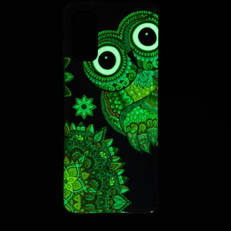 Noctilucent gelový obal na mobil Samsung Galaxy A52 5G/4G/A52s 5G - barevná sova