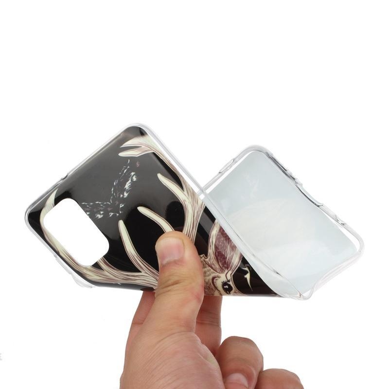Noctilucent gelový obal pro mobil Samsung Galaxy A41 - jelen