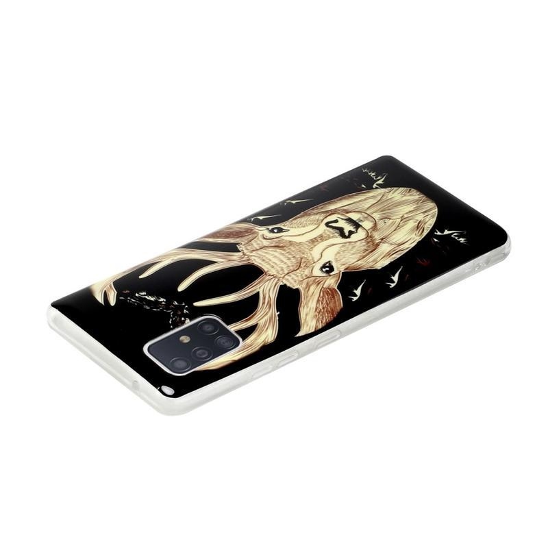 Noctilucent gelový obal pro mobil Samsung Galaxy A51 5G - jelen
