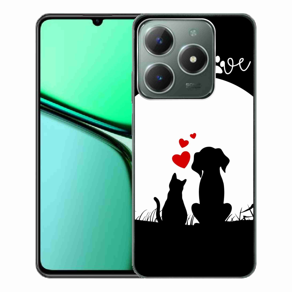 Gelový obal mmCase na Realme C61 - zvířecí láska