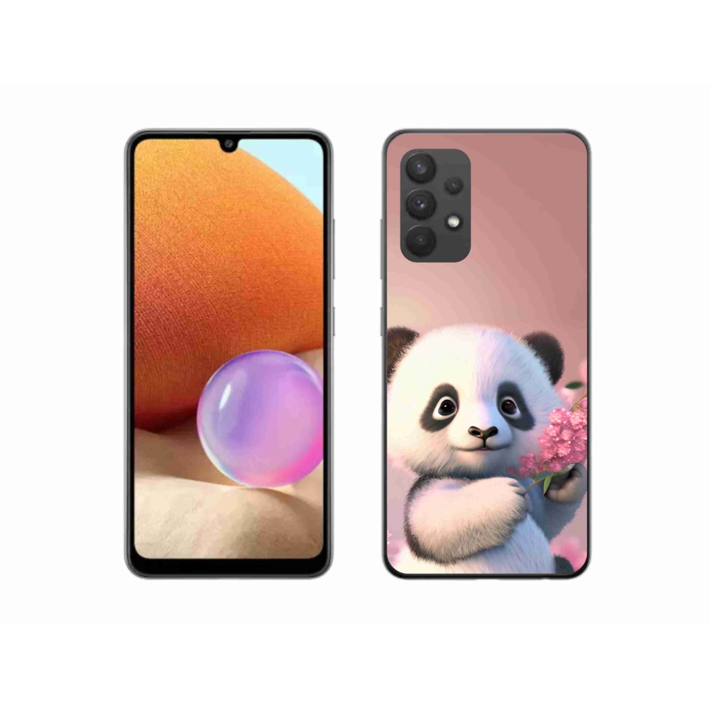 Gelový kryt mmCase na Samsung Galaxy A32 4G - roztomilá panda