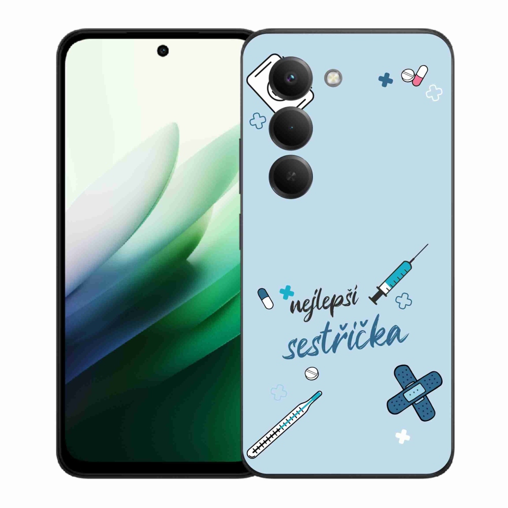 Gelový kryt mmCase na Xiaomi Redmi 15 5G - nejlepší sestřička modré pozadí