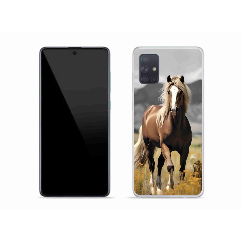 Gelový kryt mmCase na Samsung Galaxy A51 - hnědý kůň 1