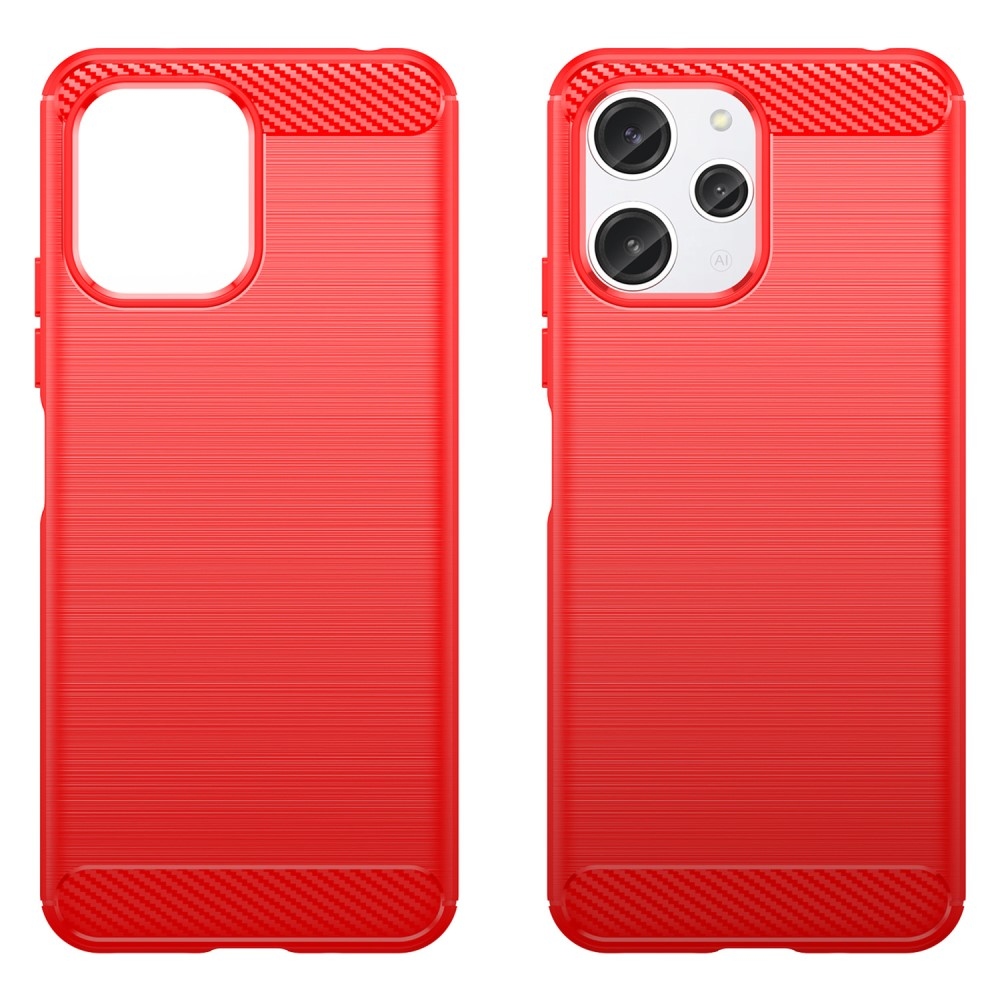 Carbon odolný gelový obal na Xiaomi Redmi 12 4G/5G - červený