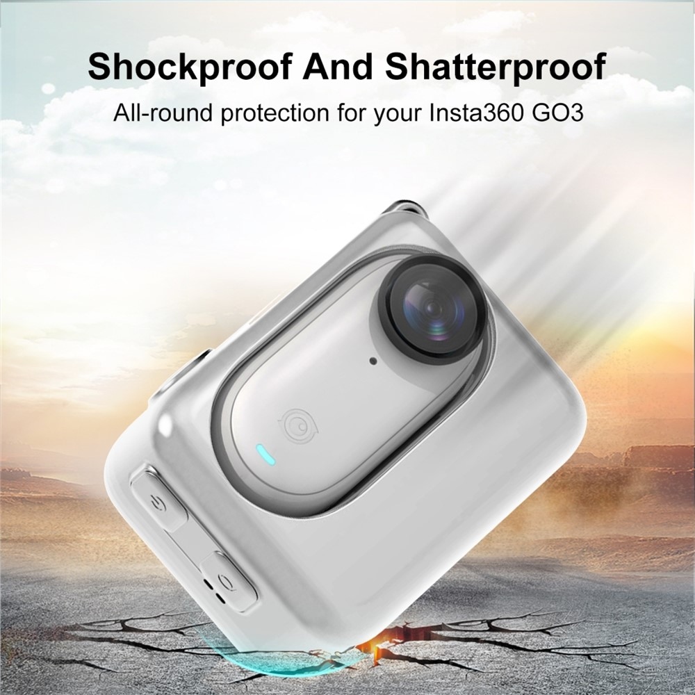 Silikonový ochranný obal PULUZ pro nabíjecí pouzdro Insta360 GO 3 / GO 3S – bílý