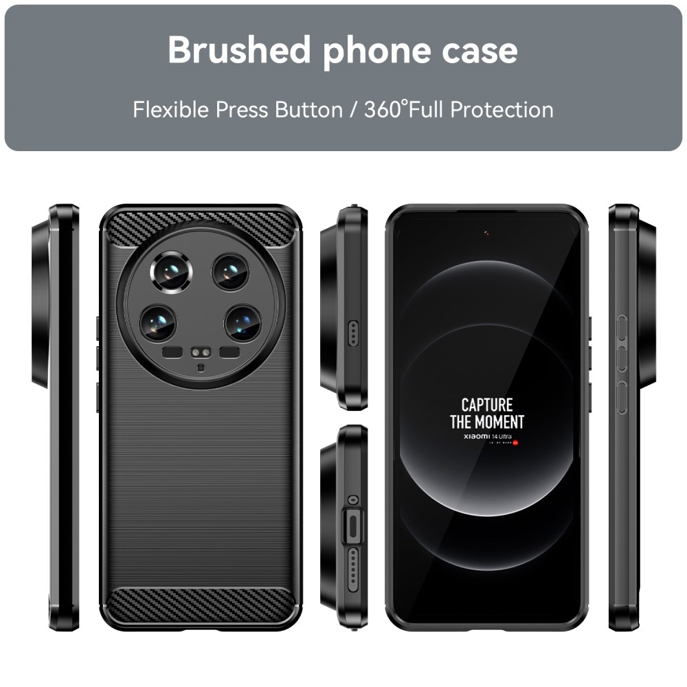 Carbon odolný gelový obal na Xiaomi 14 Ultra - černý