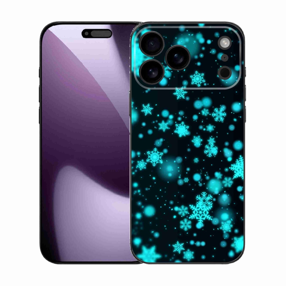 Gelový kryt mmCase na iPhone 17 Pro Max - sněhové vločky 1