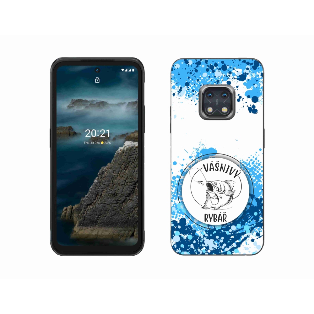 Gelový kryt mmCase na Nokia XR20 - vášnivý rybář bílé pozadí