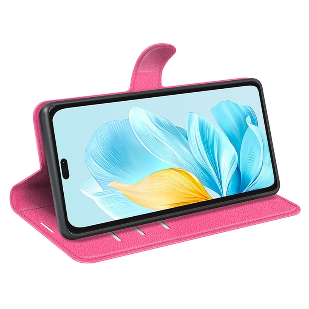 Litchi knížkové pouzdro na Honor 200 Lite 5G - rose