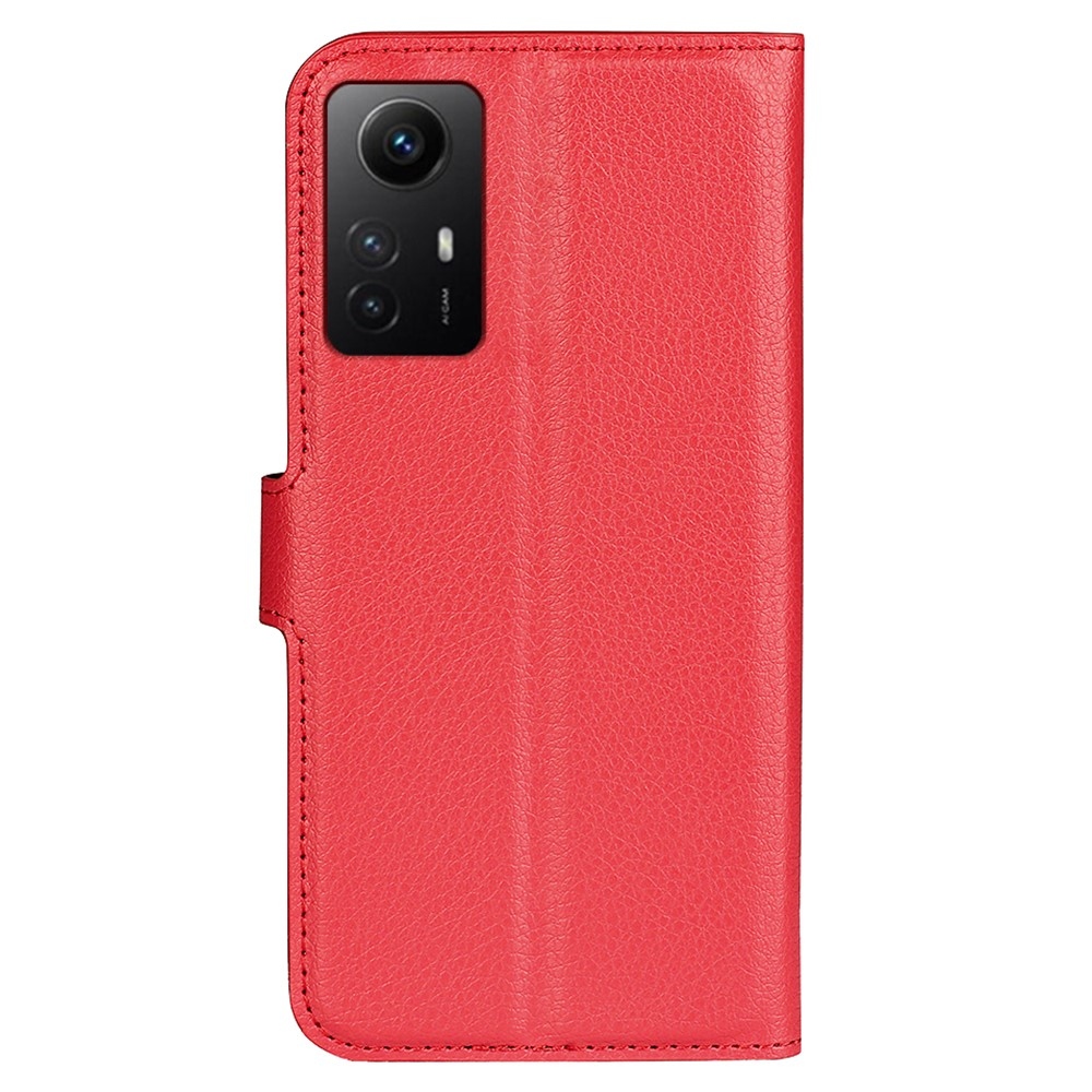 Litchi knížkové pouzdro na Xiaomi Redmi Note 12S - červené