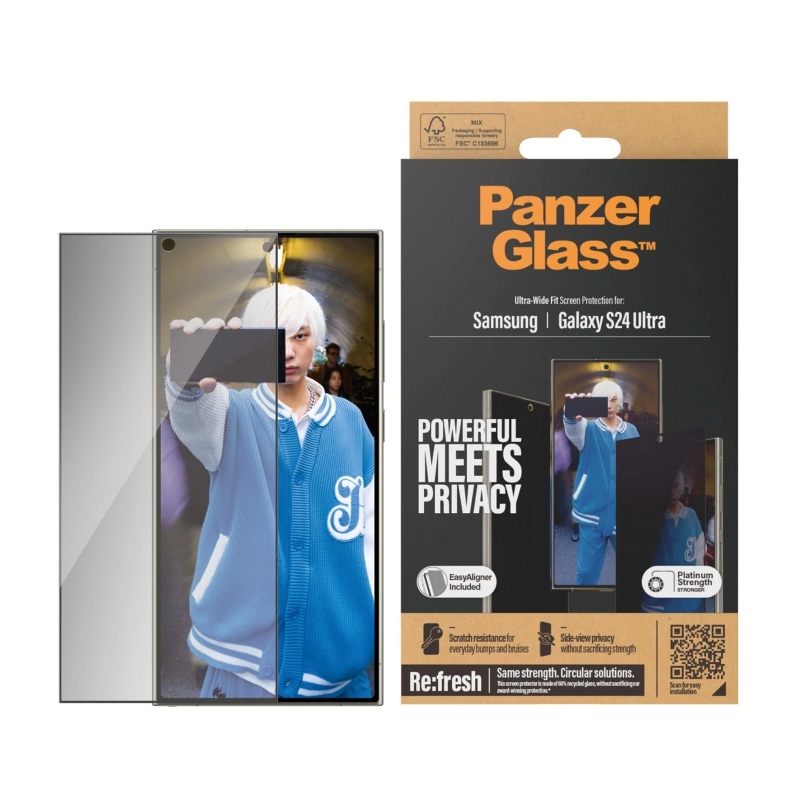 PanzerGlass Privacy Tvrzené sklo UWF pro Samsung Galaxy S24 Ultra Black