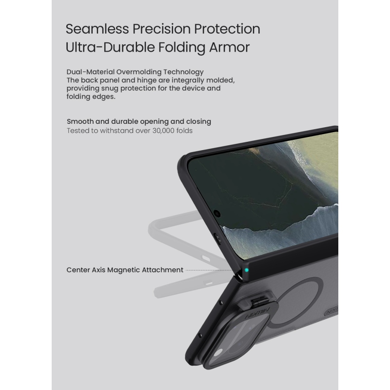 Nillkin Super Frosted Prop Magnetic Zadní Kryt pro Google Pixel 11 Pro Fold Black
