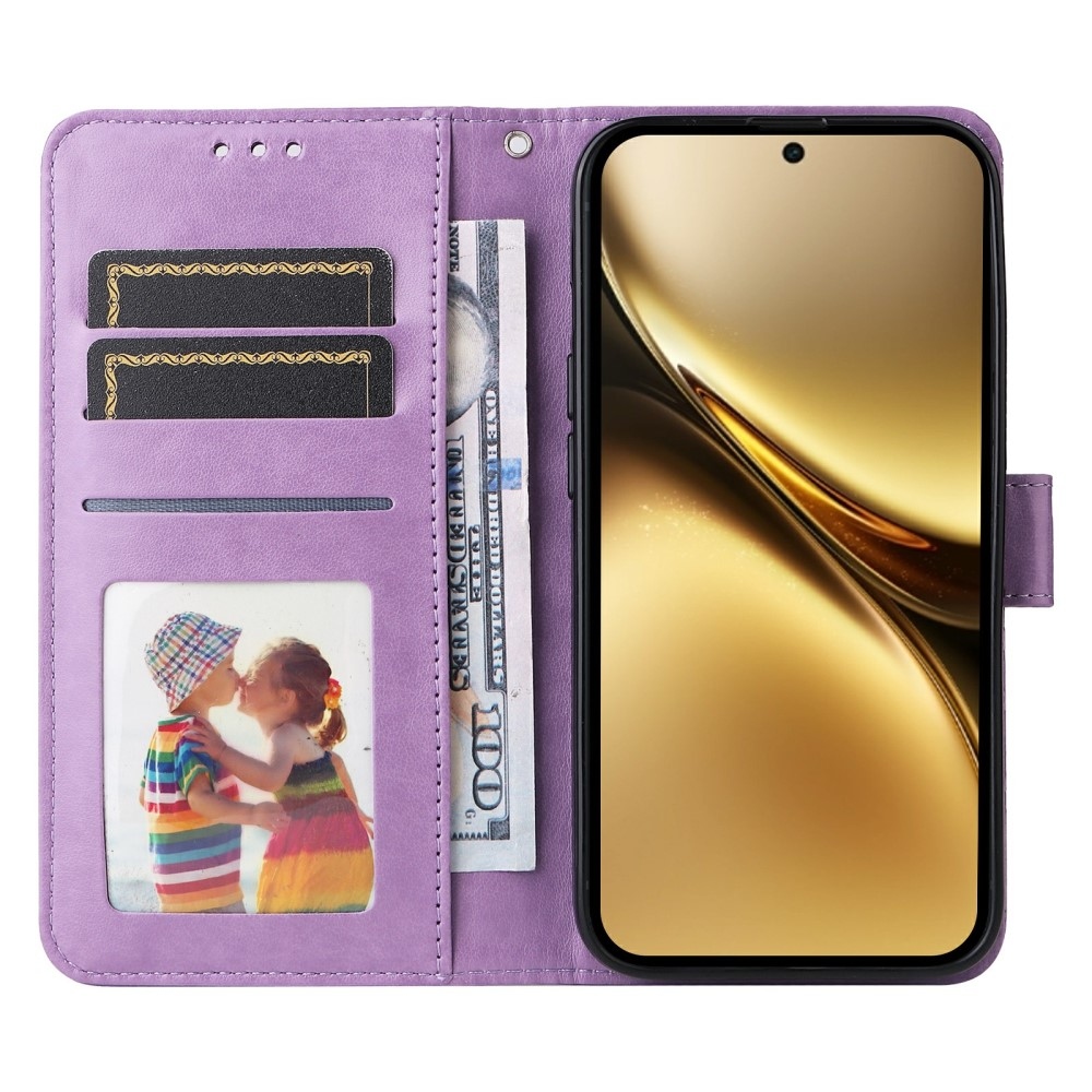 Sunflower knížkové pouzdro na Vivo X200 Pro 5G - fialové