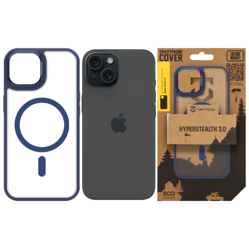 Tactical MagForce Hyperstealth 3.0 Kryt pro Apple iPhone 15 Deep Blue