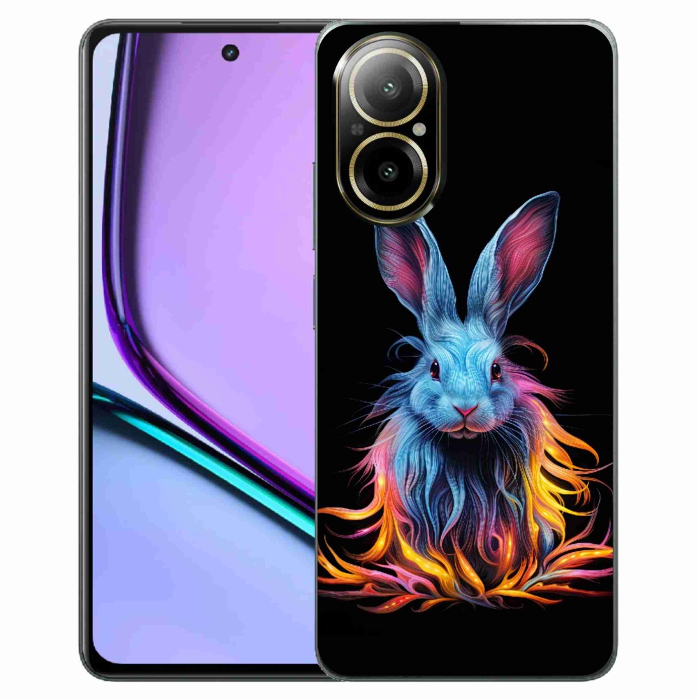 Gelový kryt mmCase na Realme C67 - abstraktní zajíc