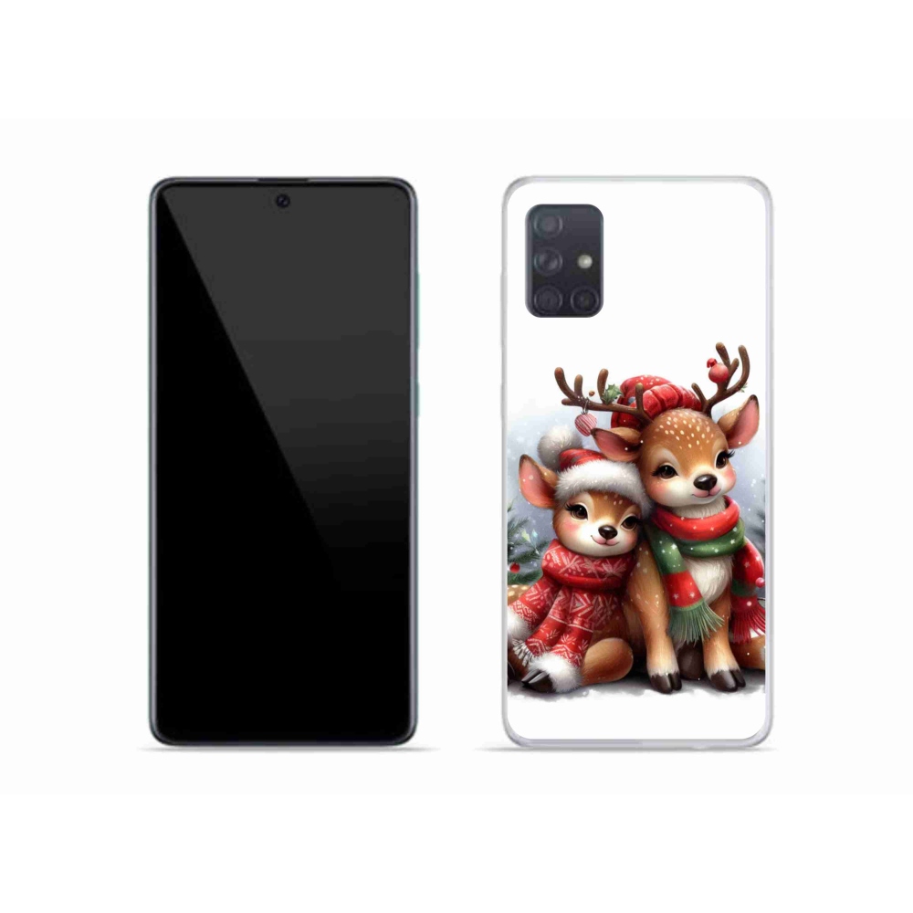 Gelový kryt mmCase na Samsung Galaxy A51 - vánoční sobi