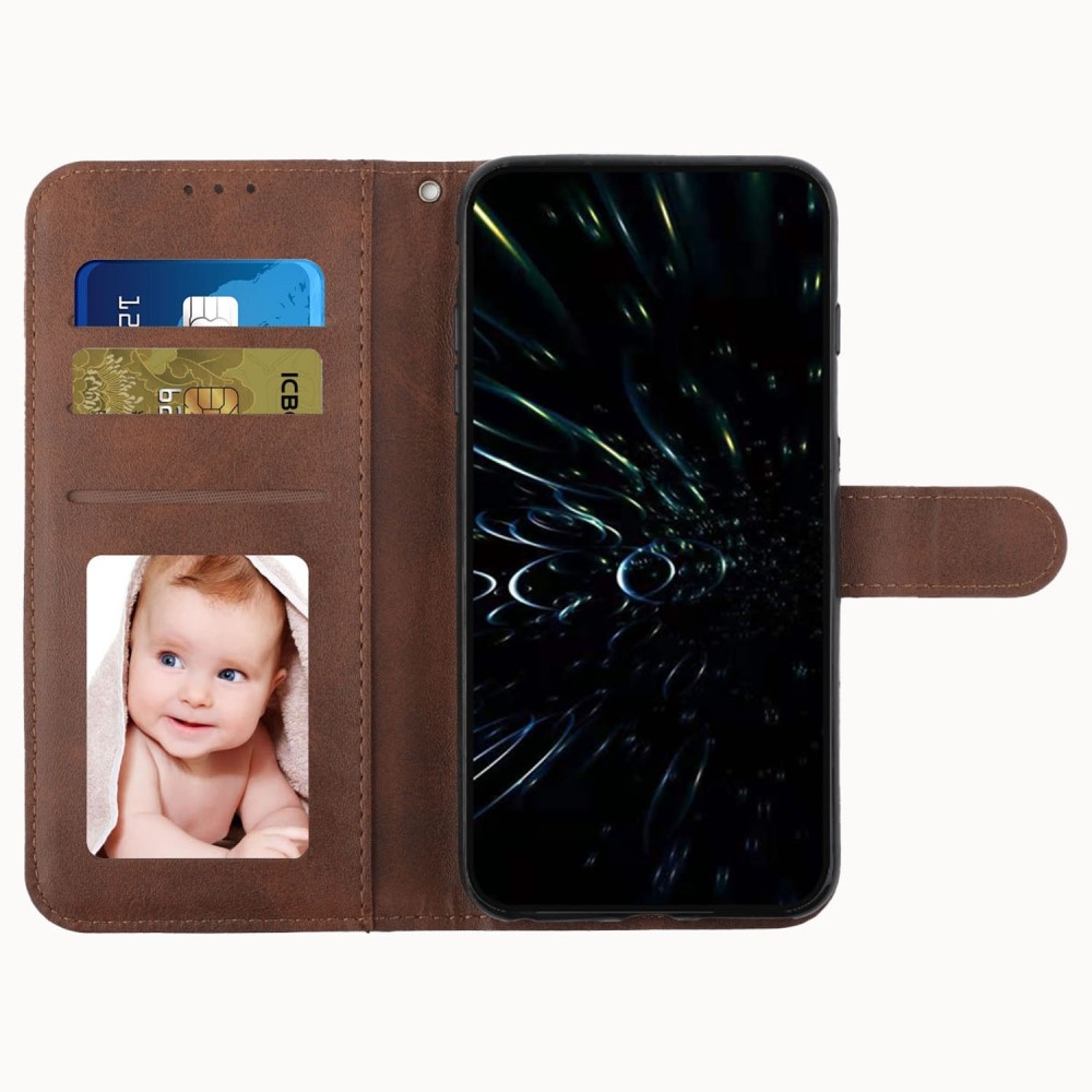Line knížkové pouzdro na Samsung Galaxy S25 Ultra - hnědé