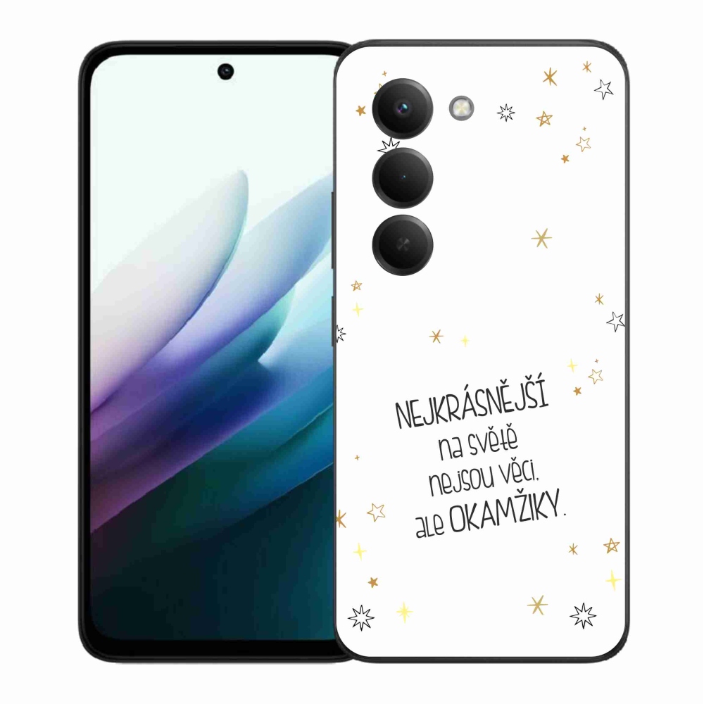 Gelový kryt mmCase na Xiaomi Redmi 15 4G/5G (171mm) - citát 4 bílé pozadí